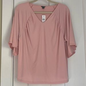 Matte Jersey Flare Sleeve Top - Ann Taylor